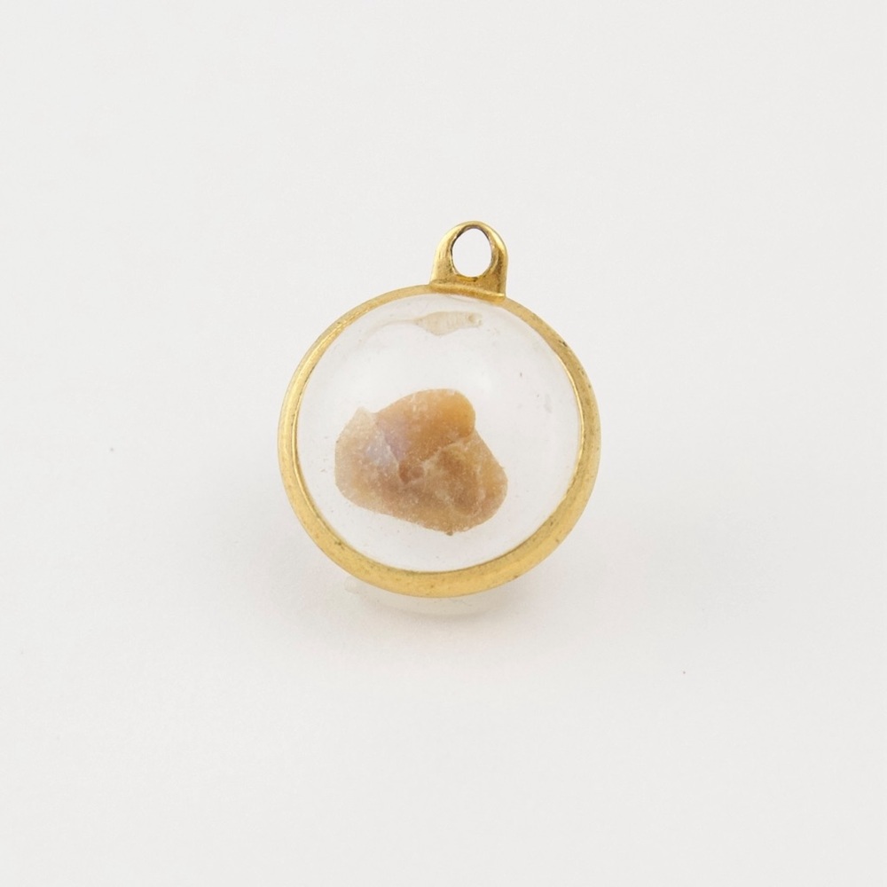 Vintage Mustard Seed Orb Charm / Pendant Religious Bible Faith Symbol